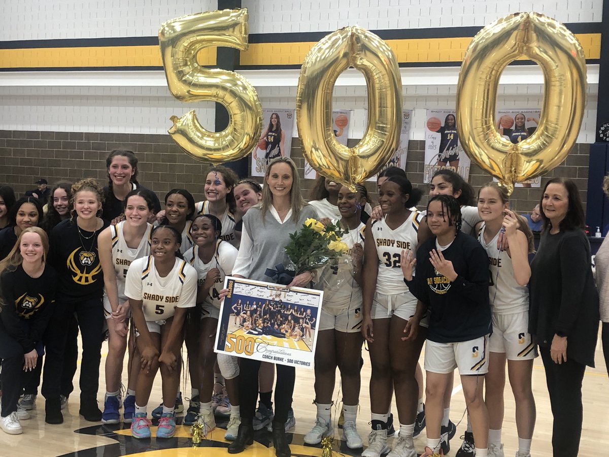 shady_side's tweet photo. SSA girls basketball head coach Jonna Burke earned her 500th career win tonight as the Bulldogs defeated Apollo Ridge! Congratulations, Coach! #ssabulldogs #gobulldogs https://t.co/OMNTpc5fGW