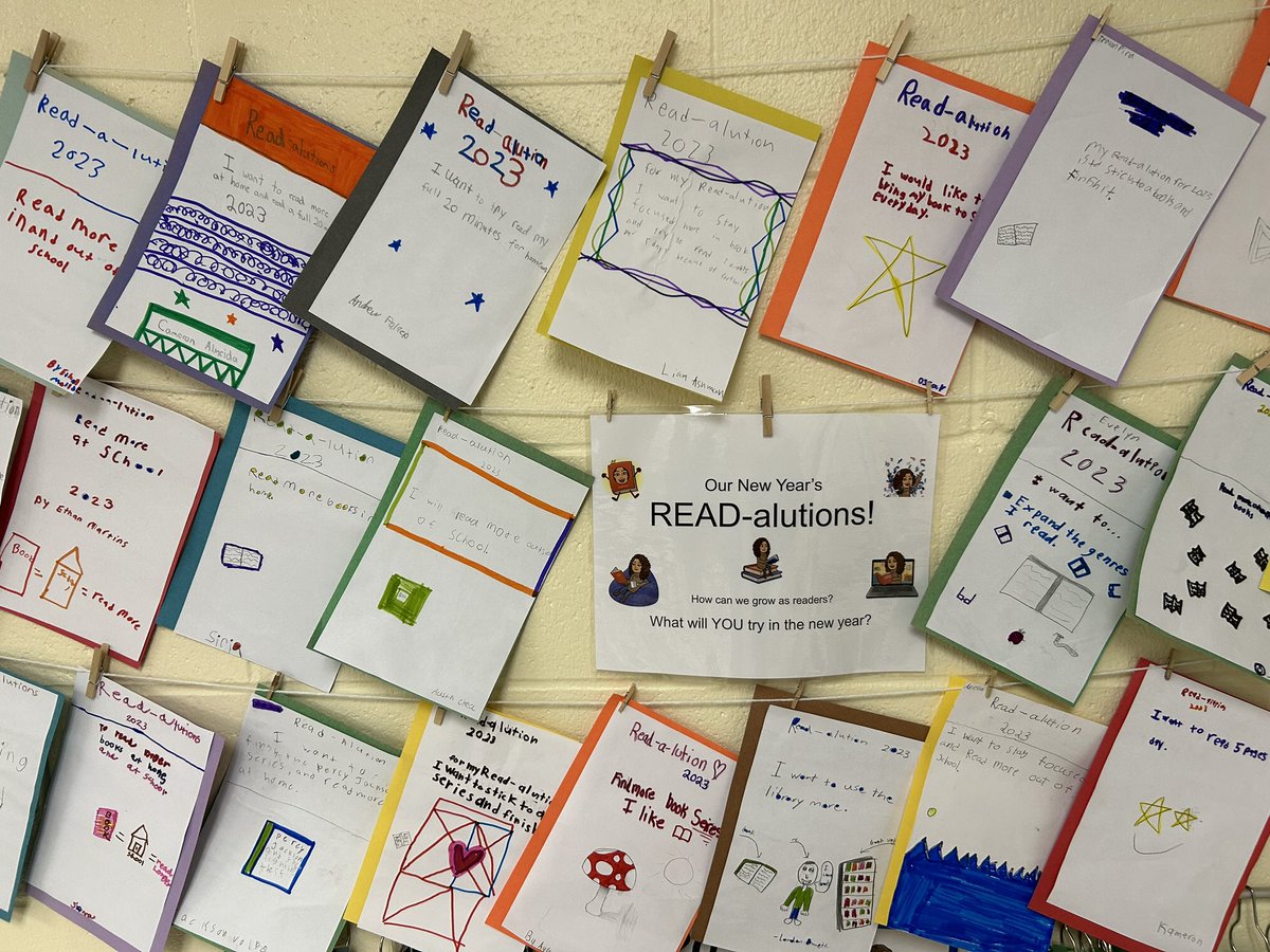 First day of the new year… had to make our READ-alutions! 📚