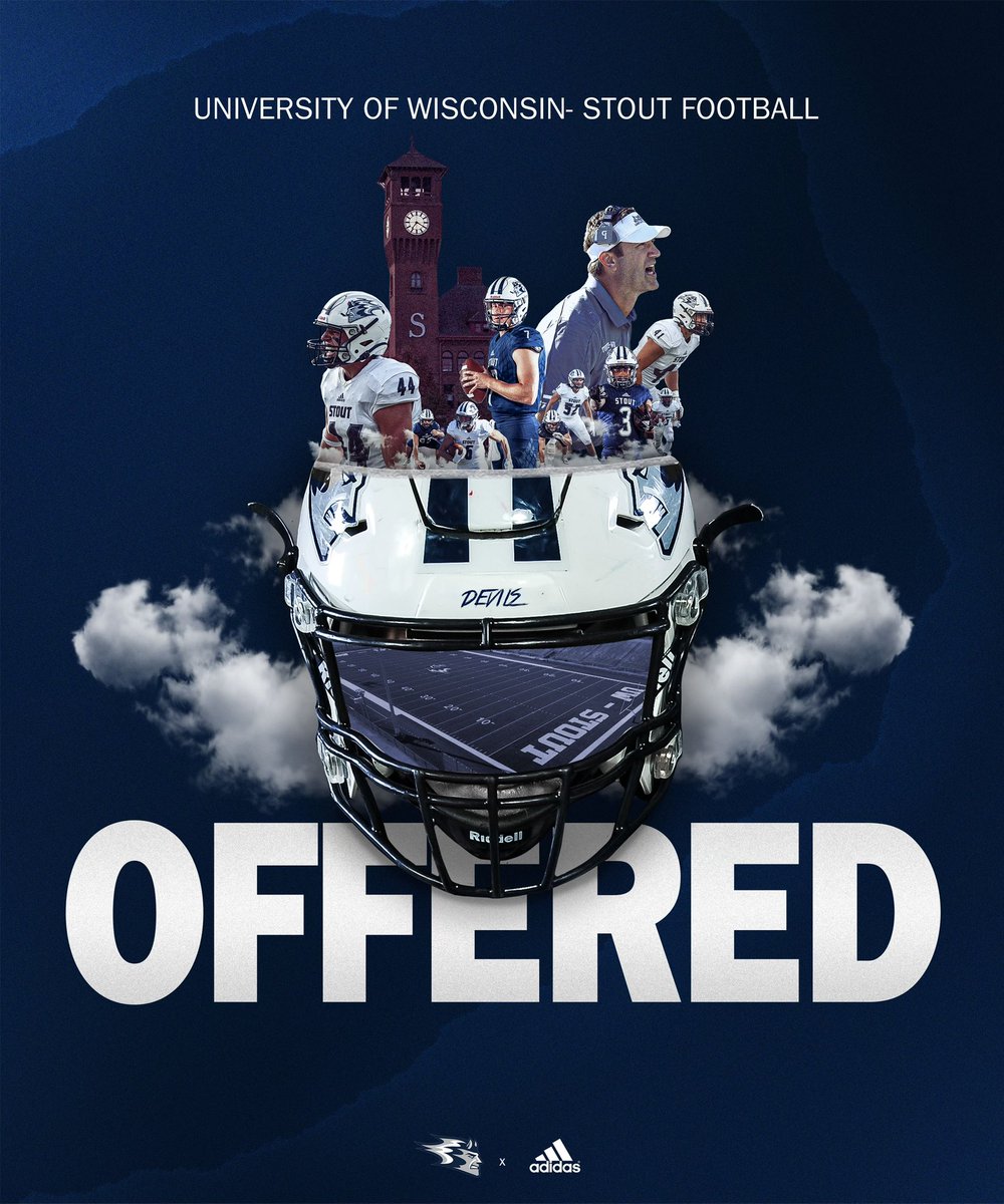 Christian0will's tweet photo. After a good FaceTime with @CoachDeBo76 I have been blessed with an offer from @UWStoutFootball !! https://t.co/ERHjlF2i2D