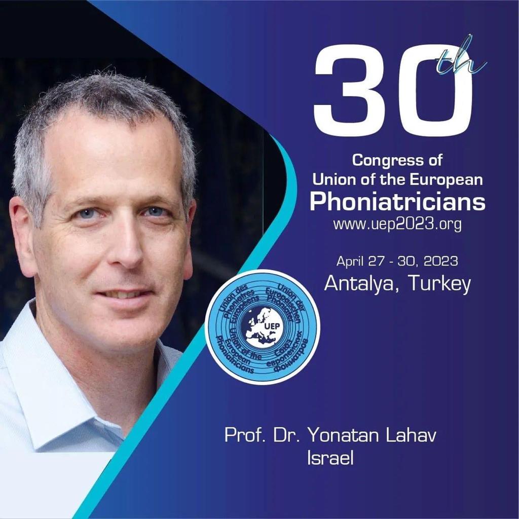 Yonatan Lahav is a confirmed speaker of UEP2023

He is a Professor and Chairman of the Otolaryngology Head &amp; Neck
Department, and Director of the Laryngeal surgery unit at Kaplan medical center

Please visit the webpage of the congress for further details uep2023.org