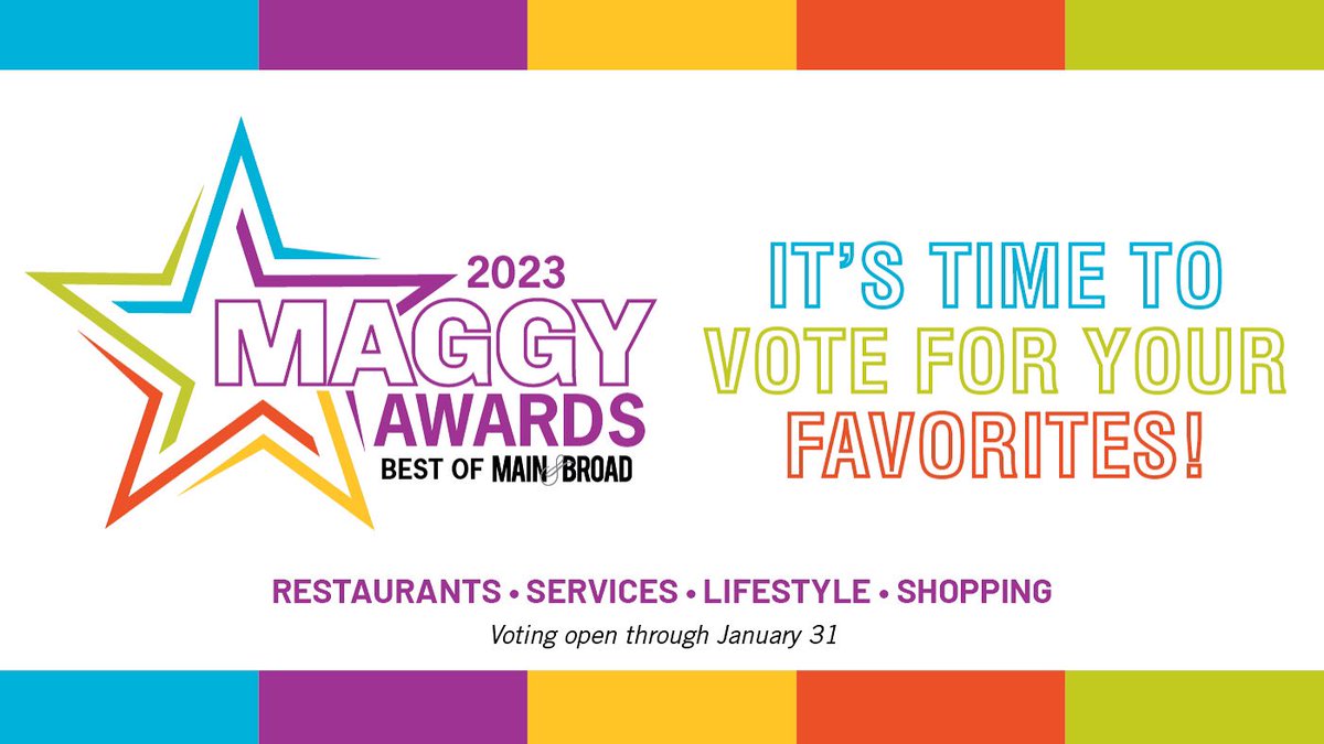 mbmagazinenc (@mbmagazinenc) on Twitter photo The Maggy Awards: Best of Main & Broad are back!🥳
Honor the Best of Southern Wake in dozens of categories, all decided by YOU! 🌟
Voting is open through January 31st and the winners will be announced in our April/May issue. 
🔗 Cast your vote NOW 👇🏻
mainandbroadmag.com/features/vote-… The Maggy Awards: Best of Main & Broad are back!🥳
Honor the Best of Southern Wake in dozens of categories, all decided by YOU! 🌟
Voting is open through January 31st and the winners will be announced in our April/May issue. 
🔗 Cast your vote NOW 👇🏻
mainandbroadmag.com/features/vote-…