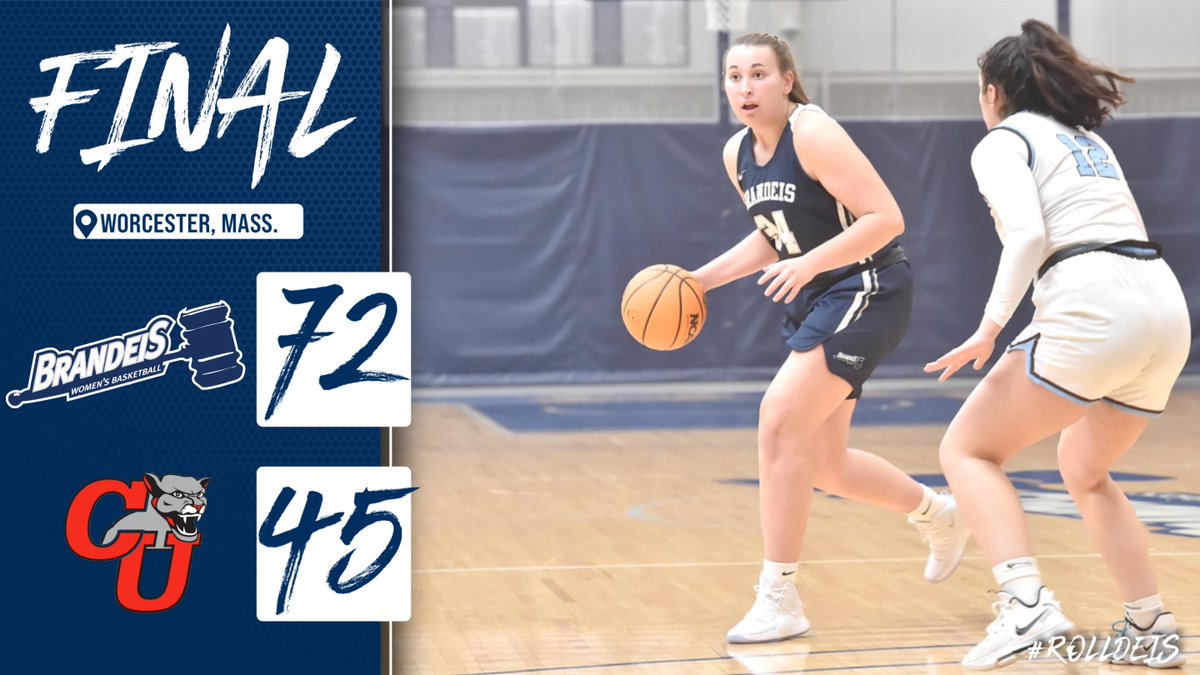 BrandeisJudges's tweet photo. It’s a big win in the non-conference final for @BrandeisWBB over Clark! All 14 active players scored, paced by 15 from Emma Reavis and a career-high 11 from Molly James off the bench. Top-ranked NYU up next on Saturday! #RollDeis https://t.co/8uKbrQGihC