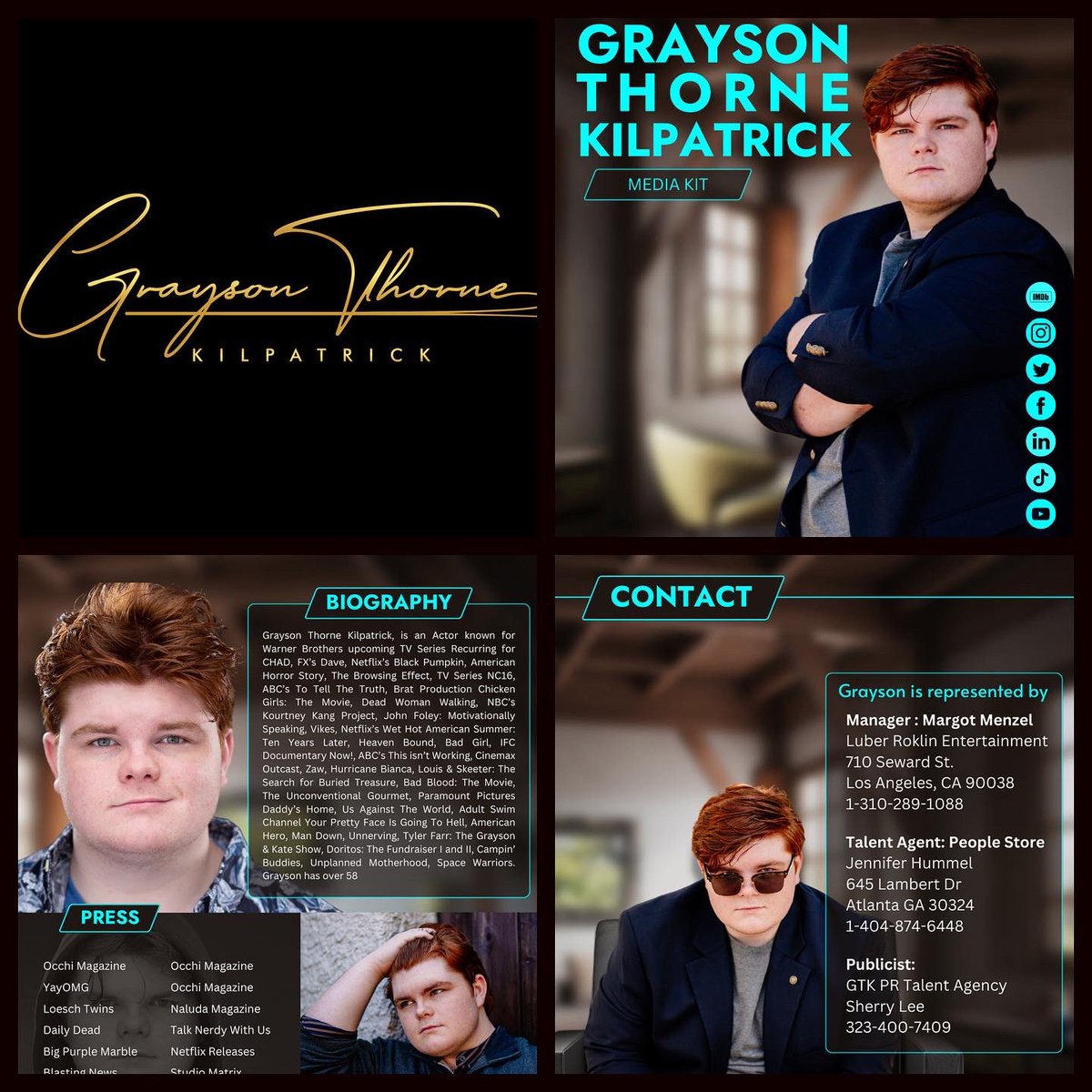 New #epk courtesy <a href="/gtk_pr/">GTK PR Talent Agency</a> . I am ready for #2023! Ready to get back to work