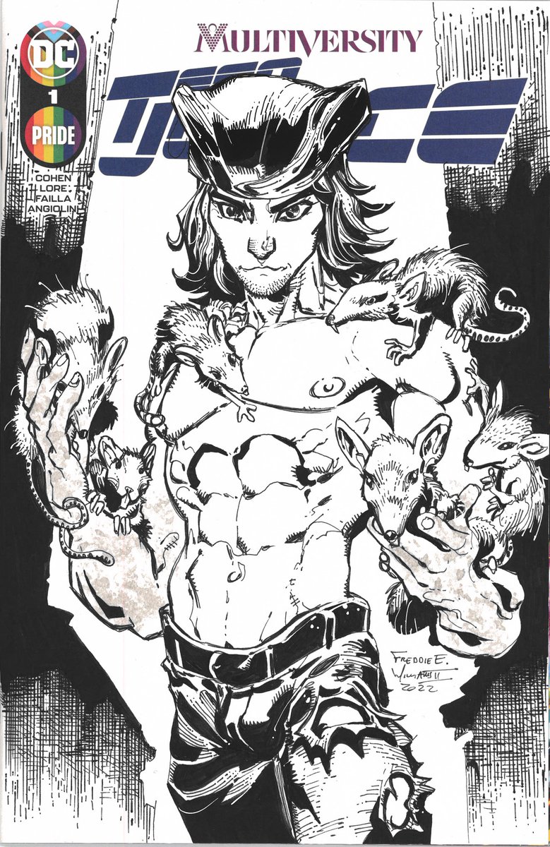 My commission of Mouse from the Movement sketch cover by co-creator @Freddieart 🐀 shorturl.at/aetOS #FreddieEWilliamsII #FreddieWilliamsII #artcomission #sketchcover #Mouse #JaydenRevell #TheMovement #CoralCity #DCComics #DCComicsart #comicart #comicbookart #comics