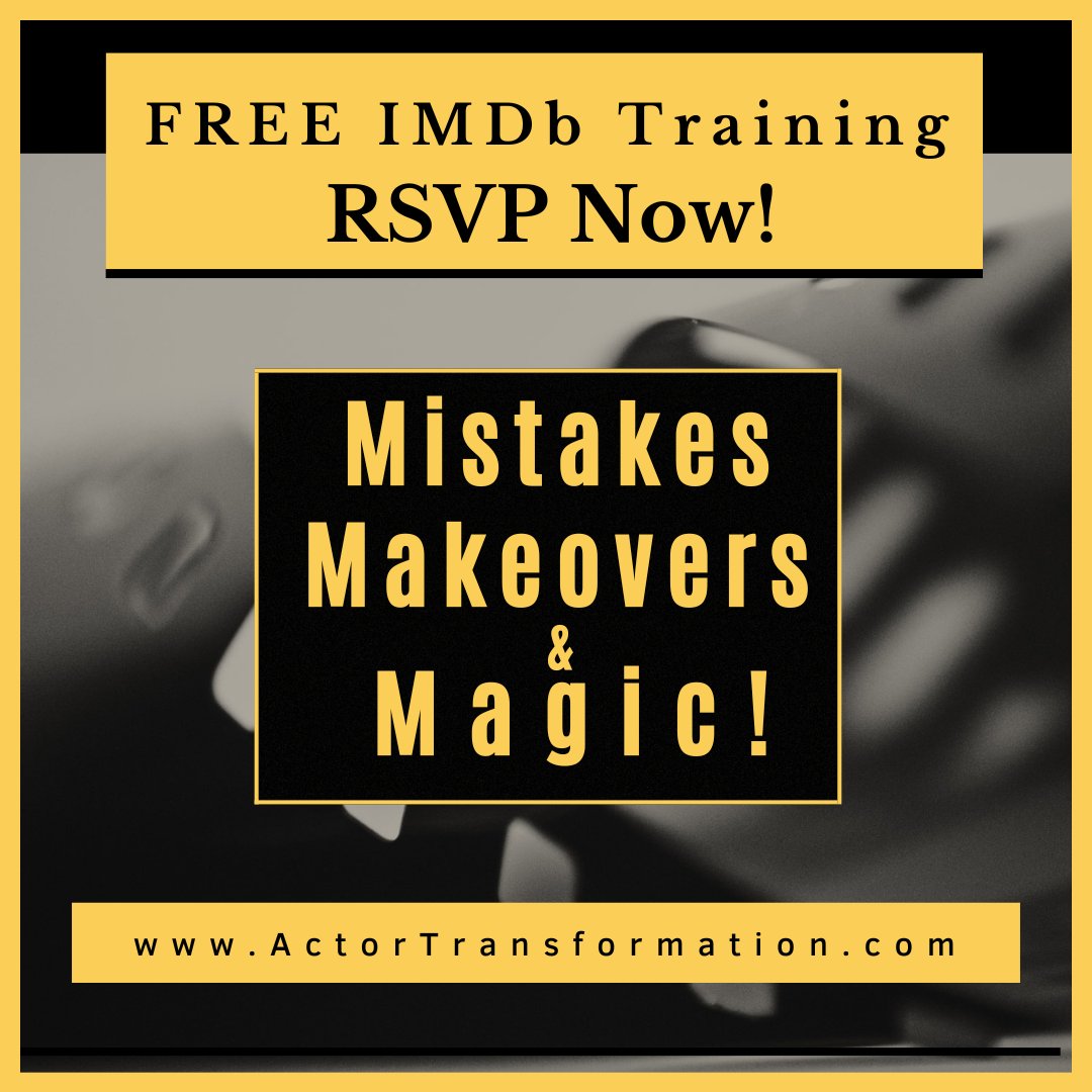 IMDb ~ Mistakes, Makeovers, &amp; Magic!
RSVP for Free for the Event!
tinyurl.com/IMDb-MMM