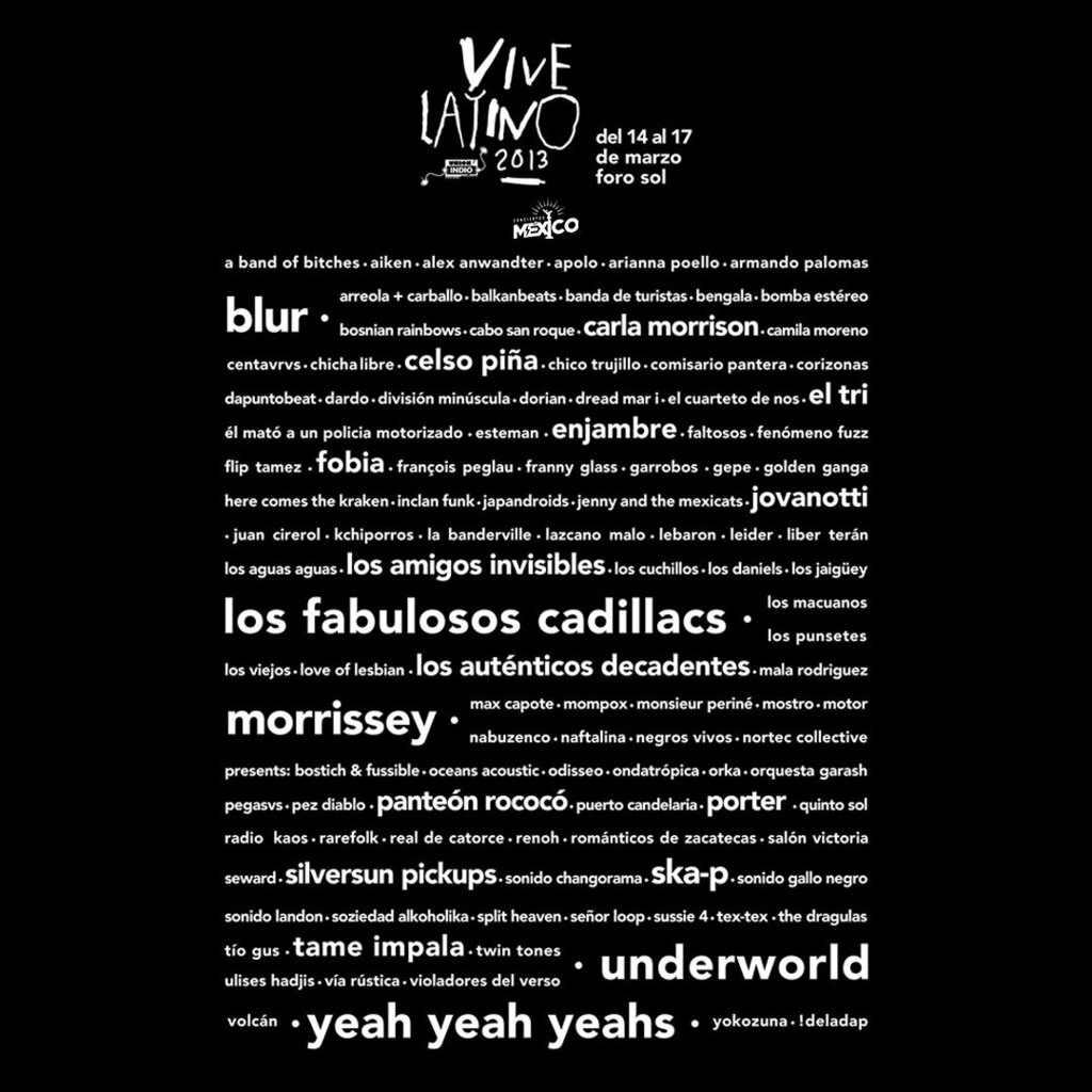conciertosmxico's tweet photo. hace 10 años este fue el cartel de Vive Latino 😯 https://t.co/W2XuPDBW4K