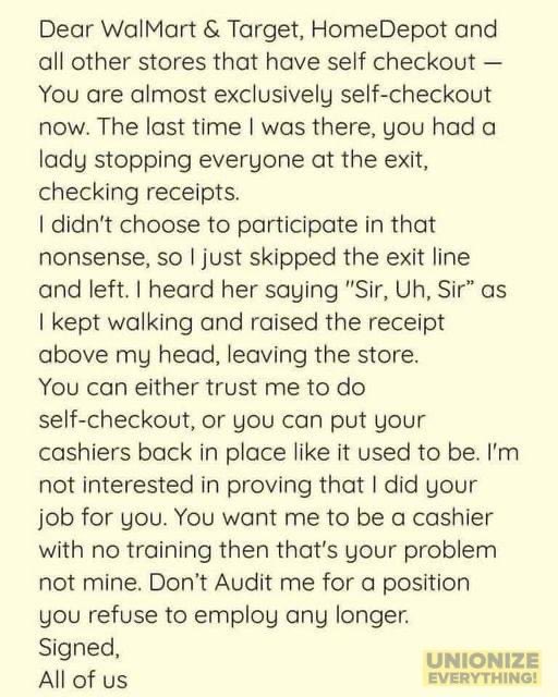 RealFactsVsFake's tweet image. #SelfCheckOut #Cashiers