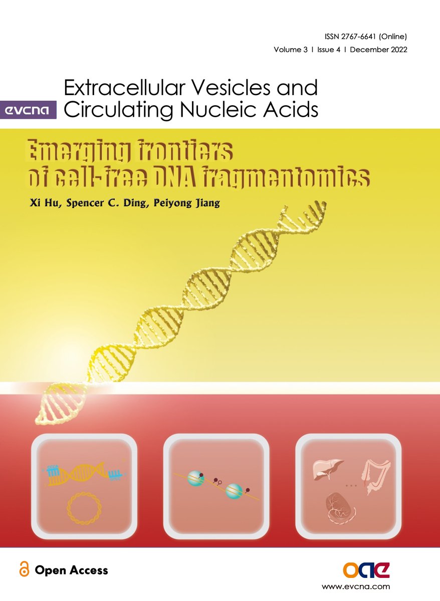 VesiclesAcids's tweet photo. 📌The review "Emerging frontiers of cell-free DNA fragmentomics" was featured on the cover of Volume 3, Issue 4.
🔬Details and other articles: https://t.co/HE4S4gMoXR
#cfDNA, #PlasmaDNA, #urinaryDNA, #fragmentomics, #pregnancy, #oncology, #transplantation, #virology https://t.co/YQnkiTPnK3