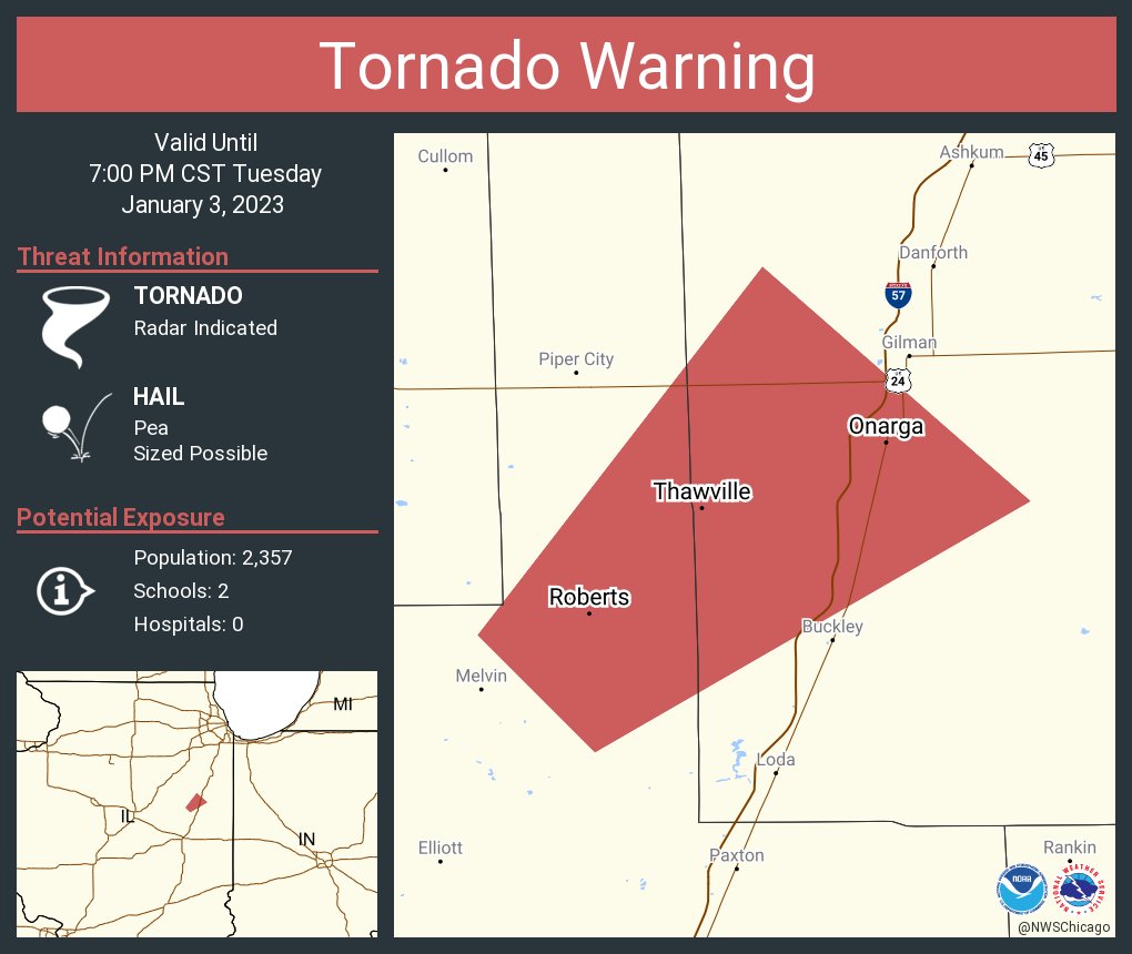 NWS Tornado on Twitter "Tornado Warning continues for Onarga IL