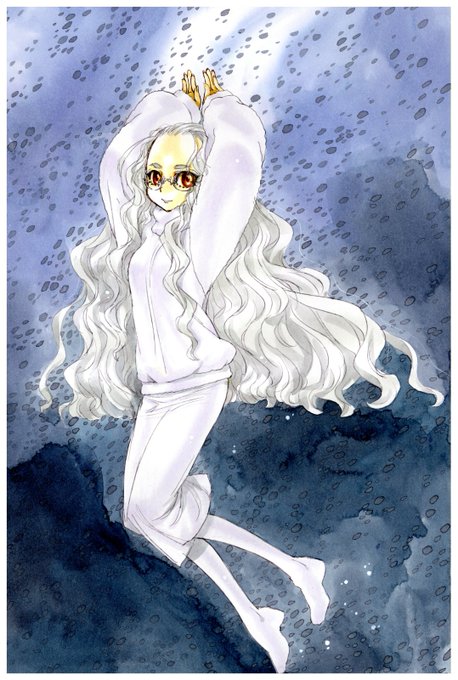 昨晩投下のまっしろい先生はまっしろい雪の中で誰にも邪魔されないところへふたりで行きましょうと笑う絵は、文字を白ヌキで入れたかったので原画を濃いめにスキャンしました。モトはこんくらいです。 