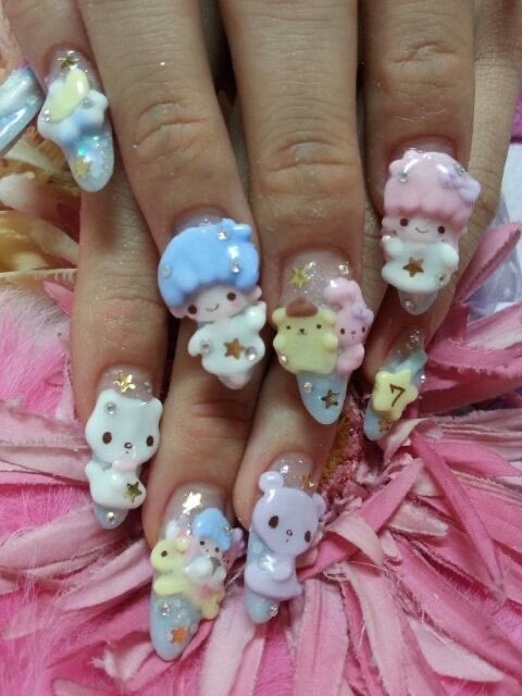 sanrioteddy's tweet photo. sanrio nails ♡ https://t.co/wtiKBDG8t1