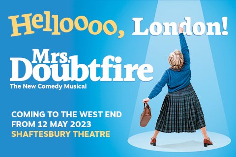 3* or 4* #London Theatre Break, Breakfast & Mrs. Doubtfire The Musical - Now £119pp - Selling fast.

Booking now for 2023 dates: omghotels.com/experience/mrs…

RT/Mention a friend for a chance to #win gift vouchers for #OMGexperiences 

#Newshows #Theatre #deals