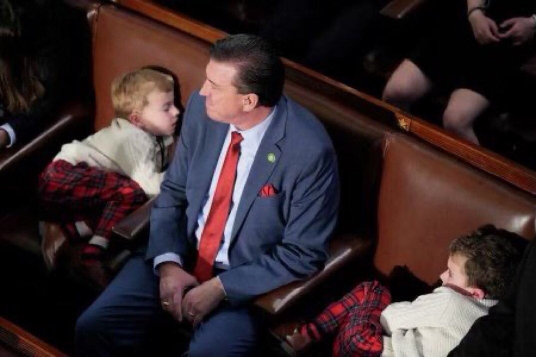 RepKevinMullin's tweet photo. This truly sums up the day! We’ll be back at it again tomorrow. Photo by AP. https://t.co/glObNS1aBb