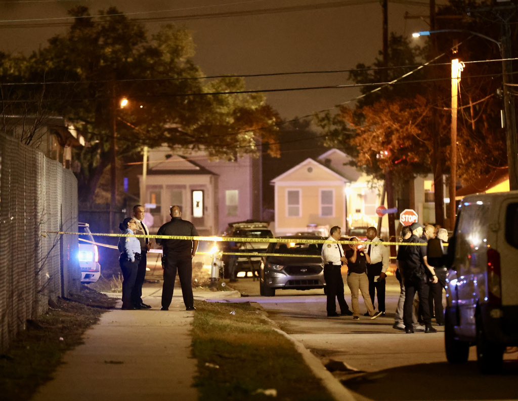 The New Orleans Police Department investigates the scene of a quintuple shooting in the Hoffman Triangle neighborhood <a href="/NOLAnews/">NOLA.com</a>