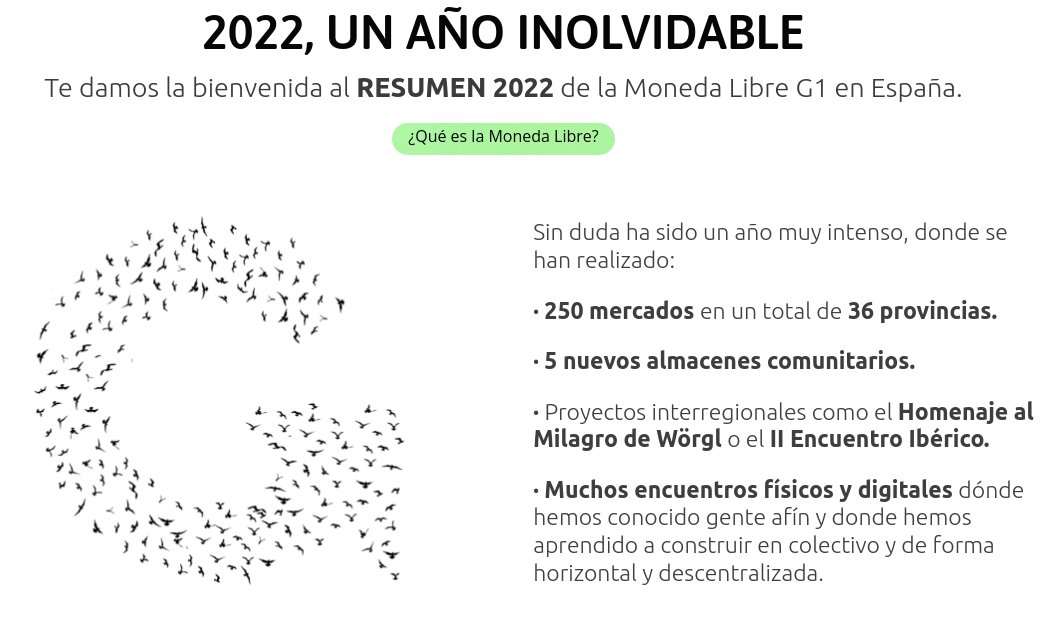 komun.org (@komunorg) on Twitter photo Ya está aquí el Resumen #2022 #MercadosLocales #MonedaLibre #G1
i.monedalliure.org/resumen-2022/
Gracias @monedalliure@barcelona.social Ya está aquí el Resumen #2022 #MercadosLocales #MonedaLibre #G1
i.monedalliure.org/resumen-2022/
Gracias @monedalliure@barcelona.social