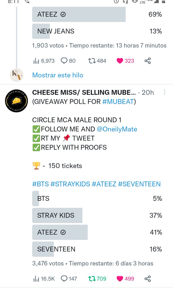 AnSol34540672's tweet photo. @kpopvotesss @OneilyMate Done for #ateez https://t.co/k9zQaLGcv0