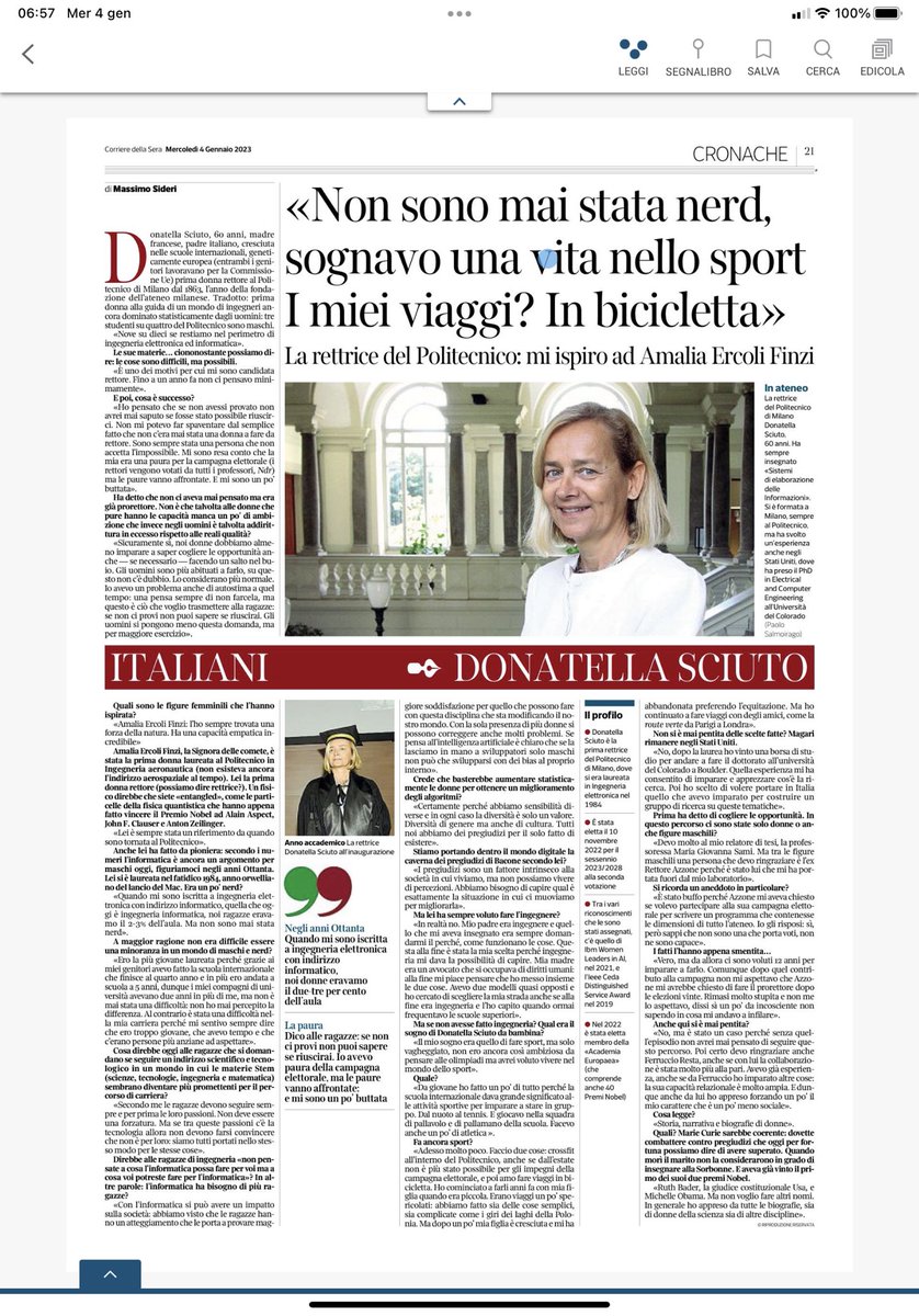 Bellissima intervista di @donatellasciuto al #corriere. Commovente l’ispirazione di Amalia Ercole Finzi.