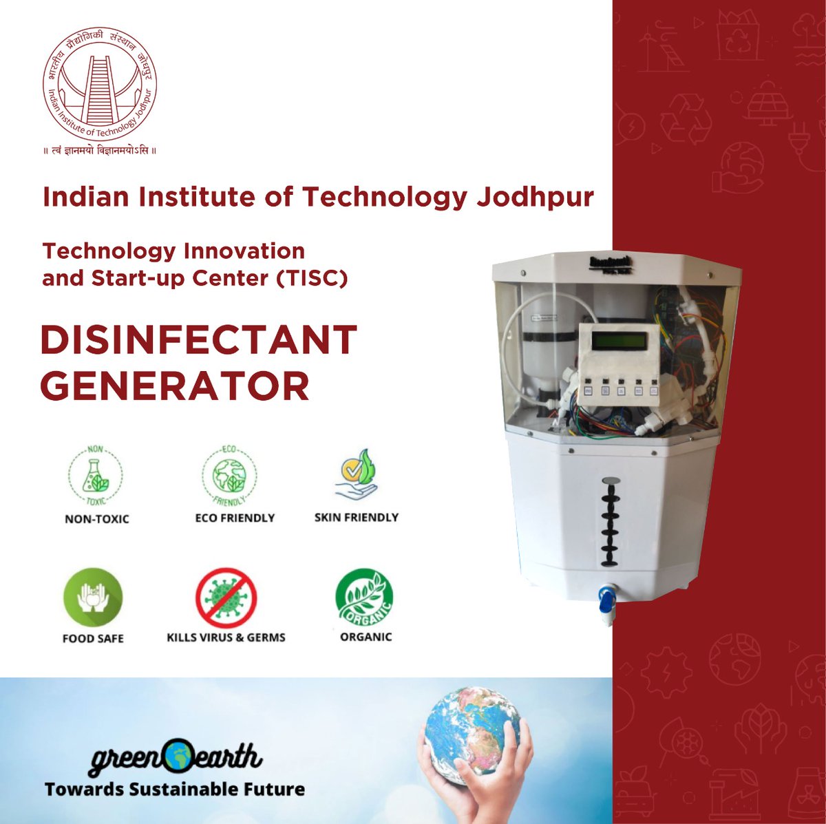 iitjodhpur's tweet image. Greenoearth, a startup incubated by IIT Jodhpur Technology Innovation and Startup Centre (TISC), is founded to develop sustainable healthcare solutions and provide consultancy services in the sector. 

#iitjodhpur #tisc #startup #incubation