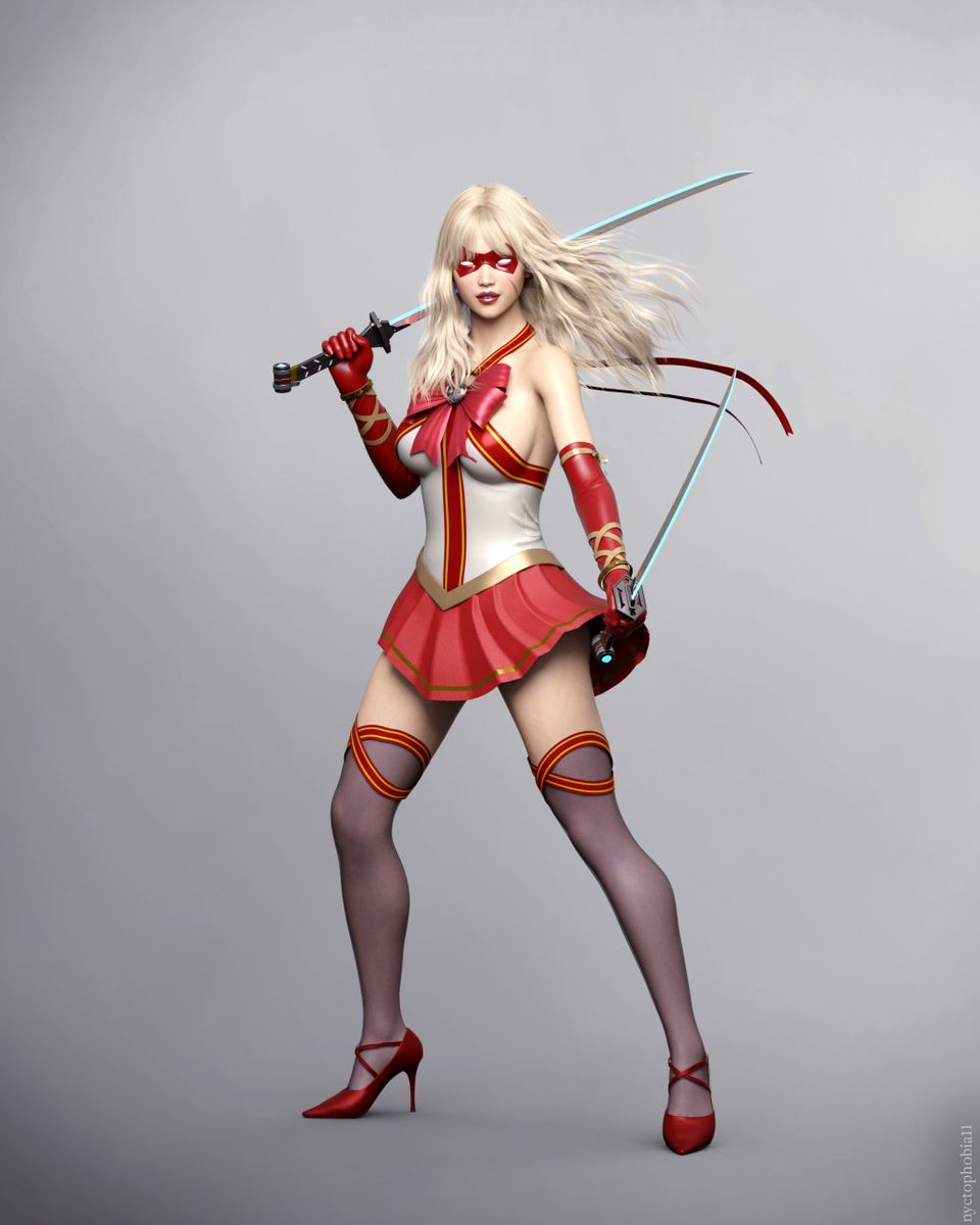 Nyctophobia11S's tweet photo. Presenting Victory Gal's new... wait a minute! You already got a new outfit!
Contd on DA: https://t.co/Sn1sAHH9m9

Victory Gal is my OC. 
#victorygal #vgal #daz3d #newclothes #newoutfit #sword #stockings #highheels #superheroine https://t.co/OuxQf485nm