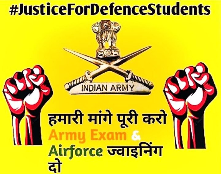 9dc247bd9dc84f8's tweet photo. #JusticeForDefenceStudents
Conduct Army pending Exam and Airforce joining https://t.co/btum7ou0Ig