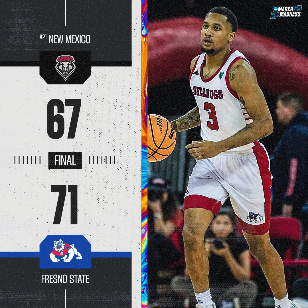 MarchMadnessMBB's tweet photo. NO UNBEATEN TEAMS REMAIN 🚨

Fresno State knocks off unbeaten No. 21 New Mexico, and picks up its second conference win of the season 🔥 https://t.co/2NWCSuOhV9