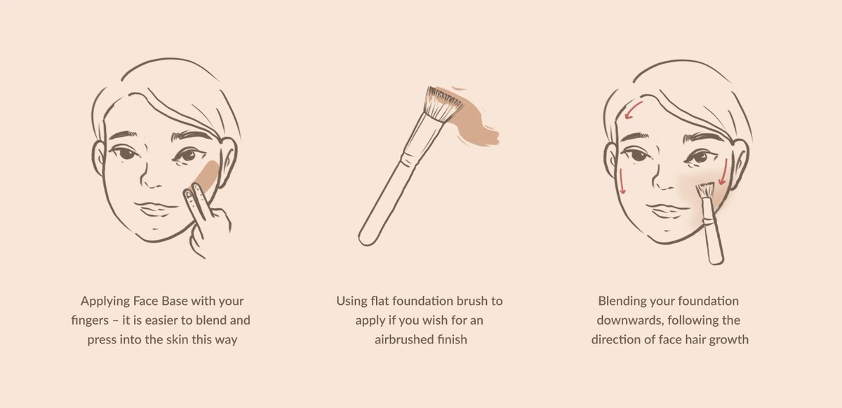 blpbeauty's tweet photo. Tips pakai #FaceBaseBLP buat hasil yang skin-like dan flawless!

☝️Bisa aplikasikan pakai tangan aja biar rata dan mudah di-blend

✌️Kalau mau hasil lebih "airbrushed" coba gunakan flat, dense brush

🤟Ratakan searah dengan rambut di wajah supaya lebih nyatu dan paripurna https://t.co/DAYED5JKKa
