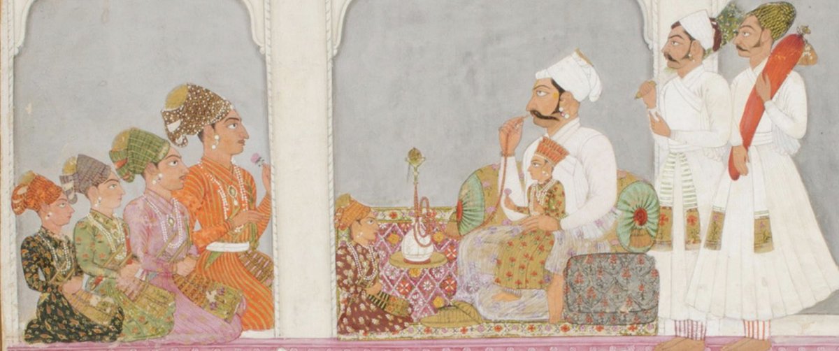 hemantsarin's tweet image. Six sons of Maharaja Ajit Singh of #Jodhpur #Marwar (r.1707–24). The older man is probably the Maharaja himself who is believed to have been murdered by his two eldest sons. 1724 from @philamuseum #Art #History #Rajasthan @ssharadmohhan @Peachtreespeaks @dpanikkar @thejatculture