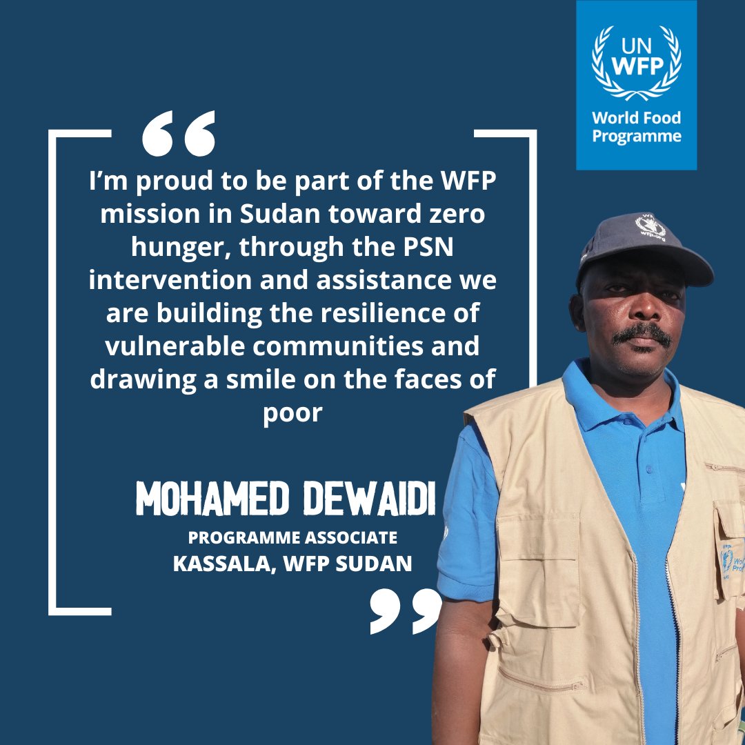 WFP_Sudan's tweet photo. Building resilience 💪among the communities we serve remains a critical part of @WFP's approach and it’s through the amazing work of staff like Mohamed Dewaidi that we are able to achieve this😊

#WednesdayWisdom from @WFP#Sudan 🇸🇩 staff https://t.co/0g7om1HBfD