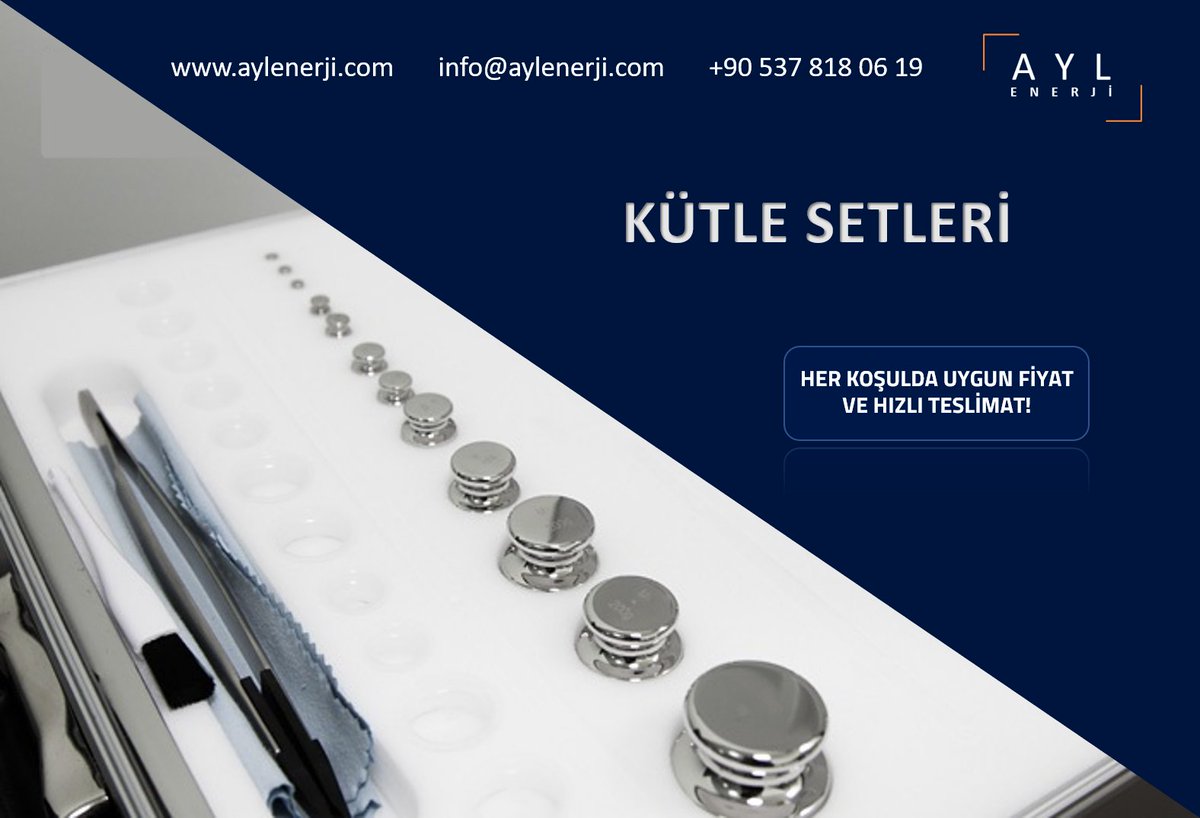 Kütle Seti İhtiyaçlarınızda Teklif Almak İçin;

info@aylenerji.com
satis@aylenerji.com

aylenerji.com

#kütle #etalon #ağırlık #tedarik #F1 #M1 #E2 #satış #endüstriyel #ürün #kalite #ölçüm #test #satinalma #purchasing #kalibrasyon #aylenerji