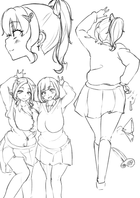 ヒロインの友人ズ。(左下モブ 