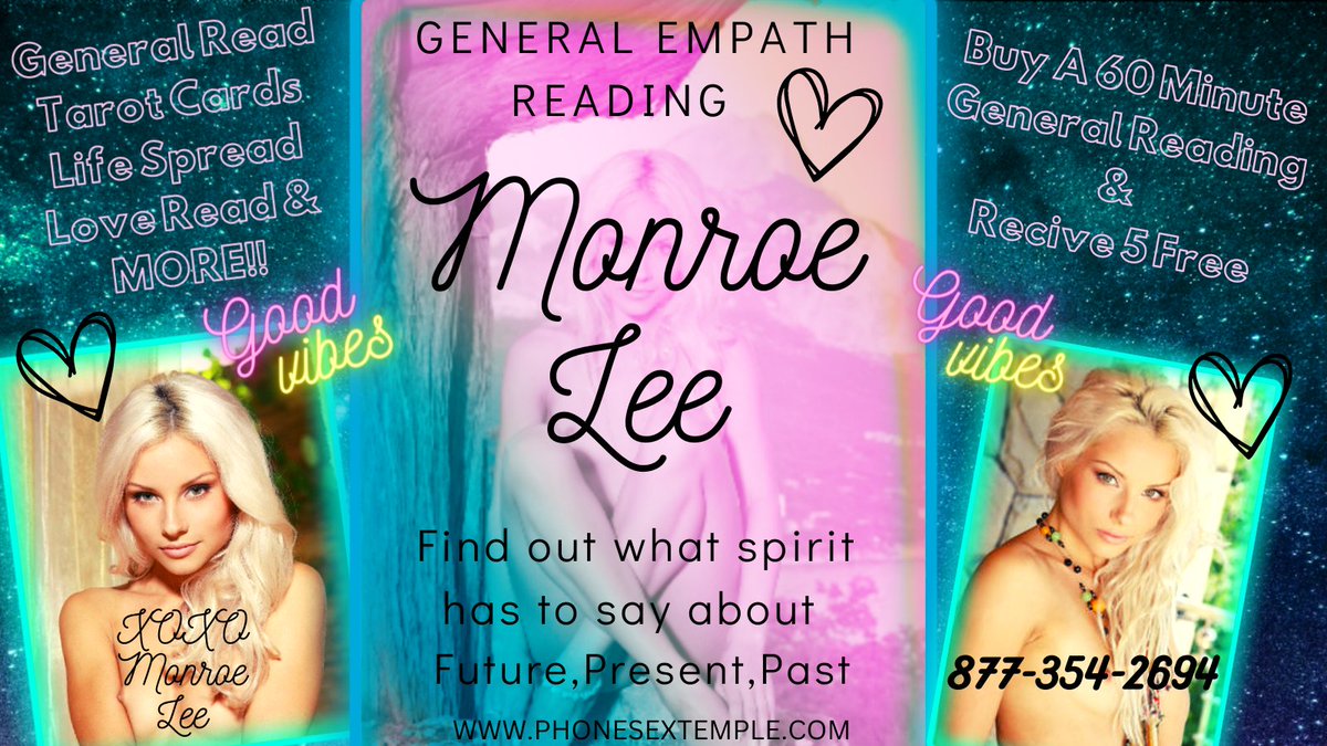 MONROEXXXLEE1's tweet photo. I'm offering reading Promo's All month long! Bring in the new year with clarity &amp; peace of mind. Have A general  read done, buy A 60 minute call me with me today get 5 minutes free!! 
Mention this Ad, call me at 877-354-2694.Monroe Lee. 
https://t.co/zhpse1scf4 https://t.co/5hIlyRypky