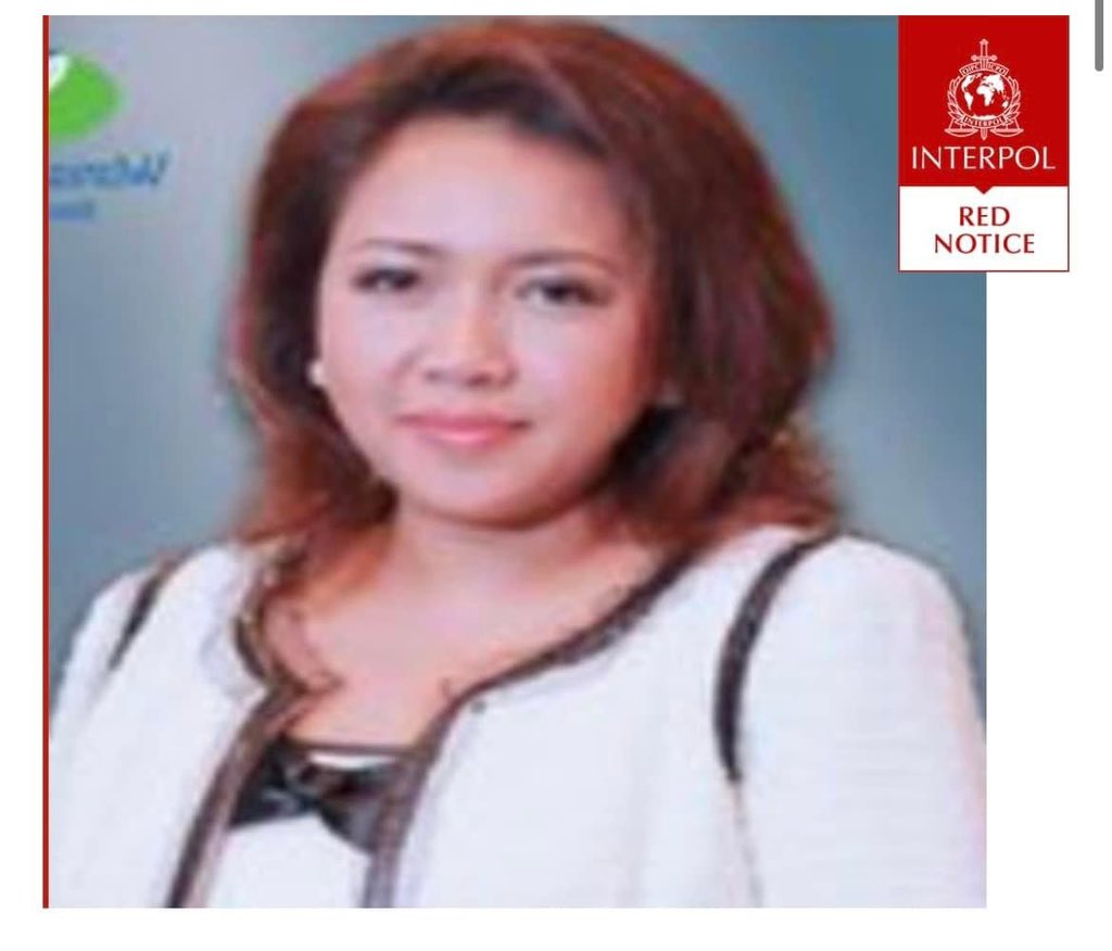 CSIWorld's tweet photo. PIETRUSCHKA, EVELINA FADIL is a Fugitive on INTERPOL’s Red Notice list. She is wanted in Indonesia facing a charge of “embezzlement”. Anonymously let us know her current location anywhere in the world by going to https://t.co/8MkCQli2Oq. #CrimeStoppers https://t.co/Qy23eSy5yq