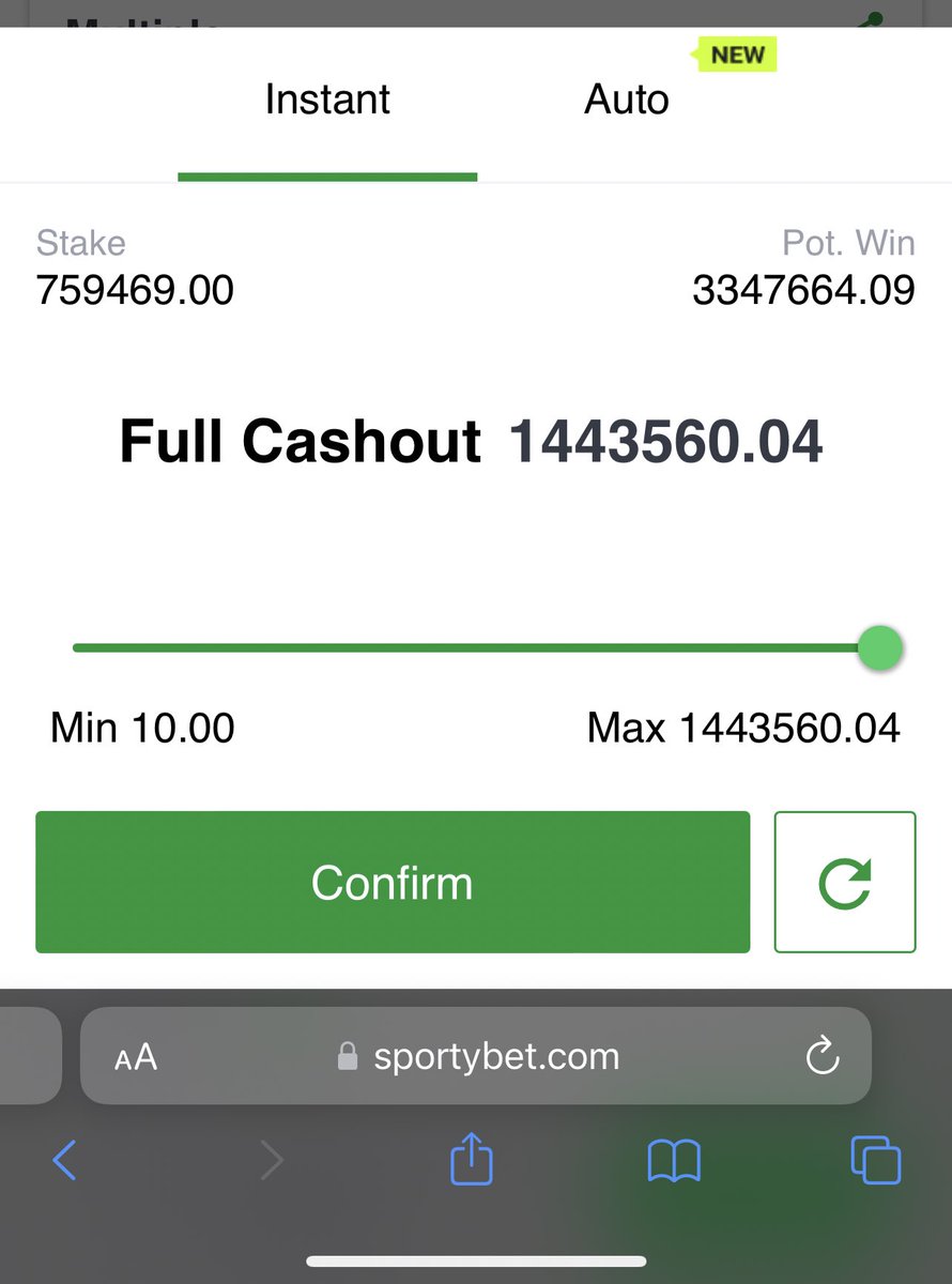 Feel free to cashout from the rollover bet, we don try.