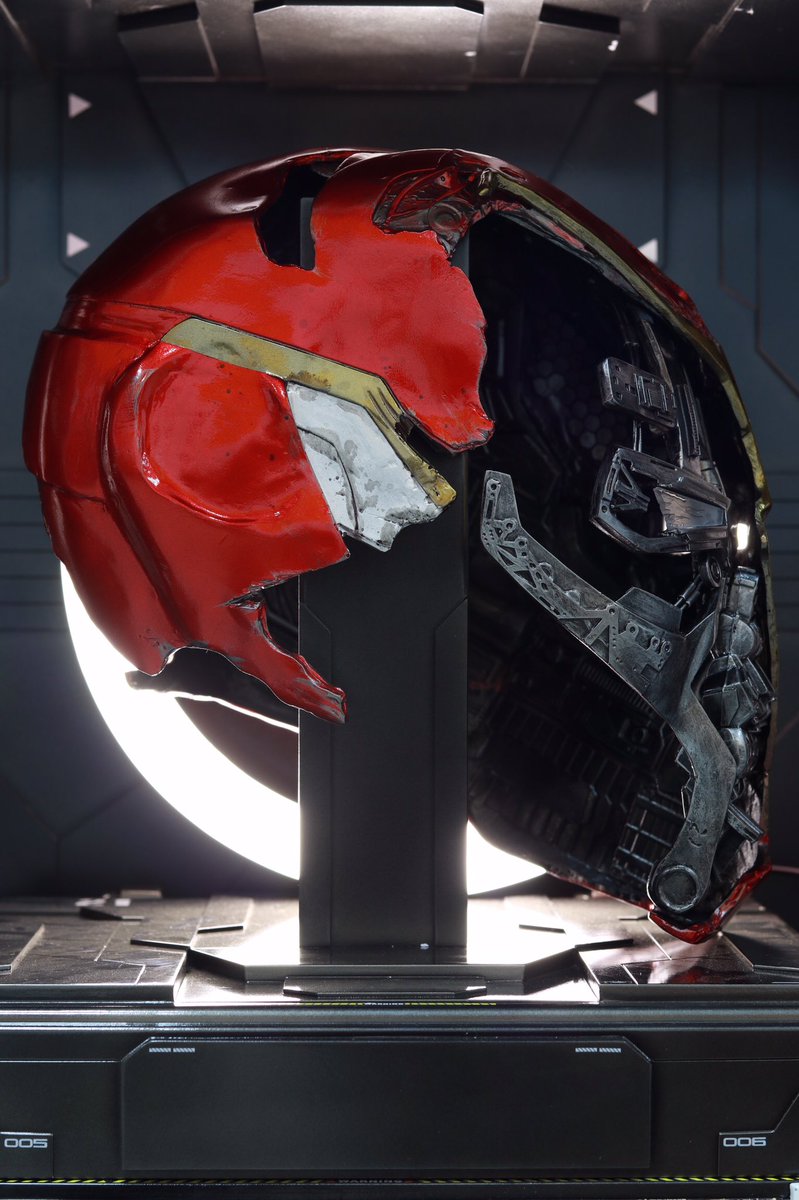 put_padee's tweet photo. Iron man helmet damaged mark 50 
It's the hardest job.
#ironman #mark50 https://t.co/HmZEzHMiWE