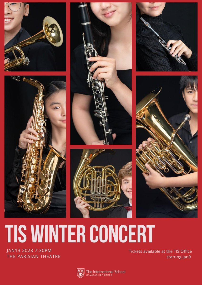 IrisChu1's tweet photo. 2022-2023 concert series! 
TIS Winter Concert 2023 at the Parisian Theatre 🎭 
#TisMacao #TisArts #TisMusic https://t.co/BM5om1tjXv