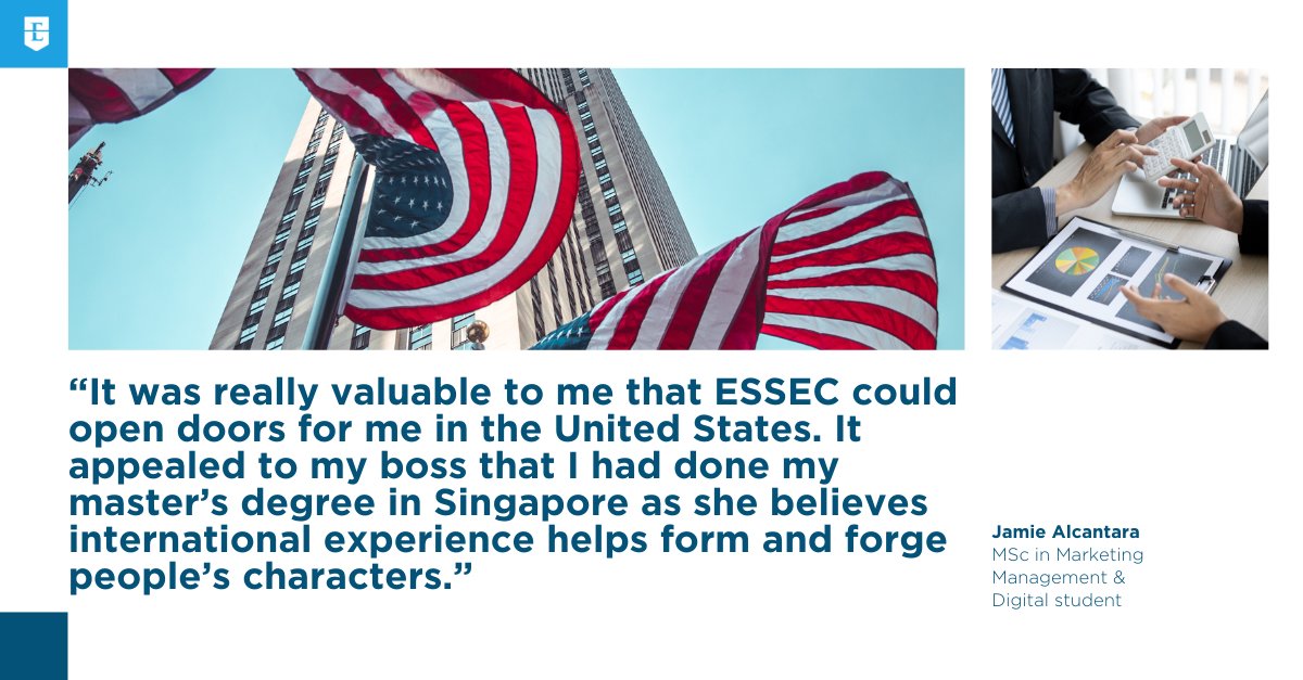 ESSEC_AP's tweet photo. #ESSECMasters | For ESSEC MSc Marketing Management and Digital alumna Jamie Alcantara, studying at the #ESSECAPAC campus exposed her to different ideas and cultures. For more information on the MMD program, visit https://t.co/IYSb0sFL8i. https://t.co/PE6FK8LAqQ