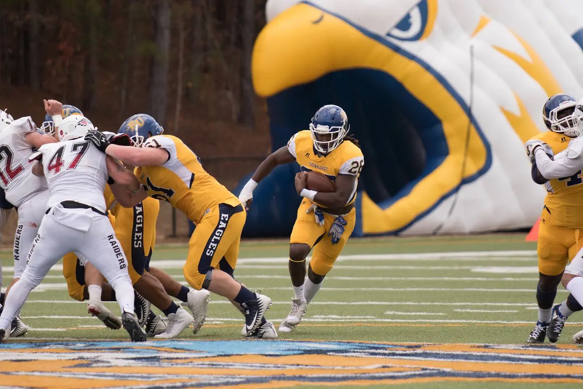 After a great conversation with <a href="/grindmodepeeps/">Coach Mike Peeples</a> and <a href="/GregBlue1788/">Coach Blue</a> I’m blessed to receive my first offer from Reinhardt University <a href="/ReinhardtFB/">Reinhardt Football</a> <a href="/MundysMillFB/">Mundys Mill Football</a>