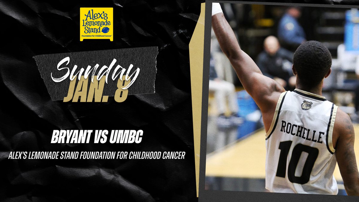Bryant Men's Basketball (@bryanthoops) on Twitter photo Watch us on national TV Thursday night but make sure to join us Sunday afternoon as we partner with <a href="/AlexsLemonade/">Alex's Lemonade Stand Foundation</a> in the fight against childhood cancer.
Get your tickets today: bit.ly/BRYMBBTix Watch us on national TV Thursday night but make sure to join us Sunday afternoon as we partner with <a href="/AlexsLemonade/">Alex's Lemonade Stand Foundation</a> in the fight against childhood cancer.
Get your tickets today: bit.ly/BRYMBBTix