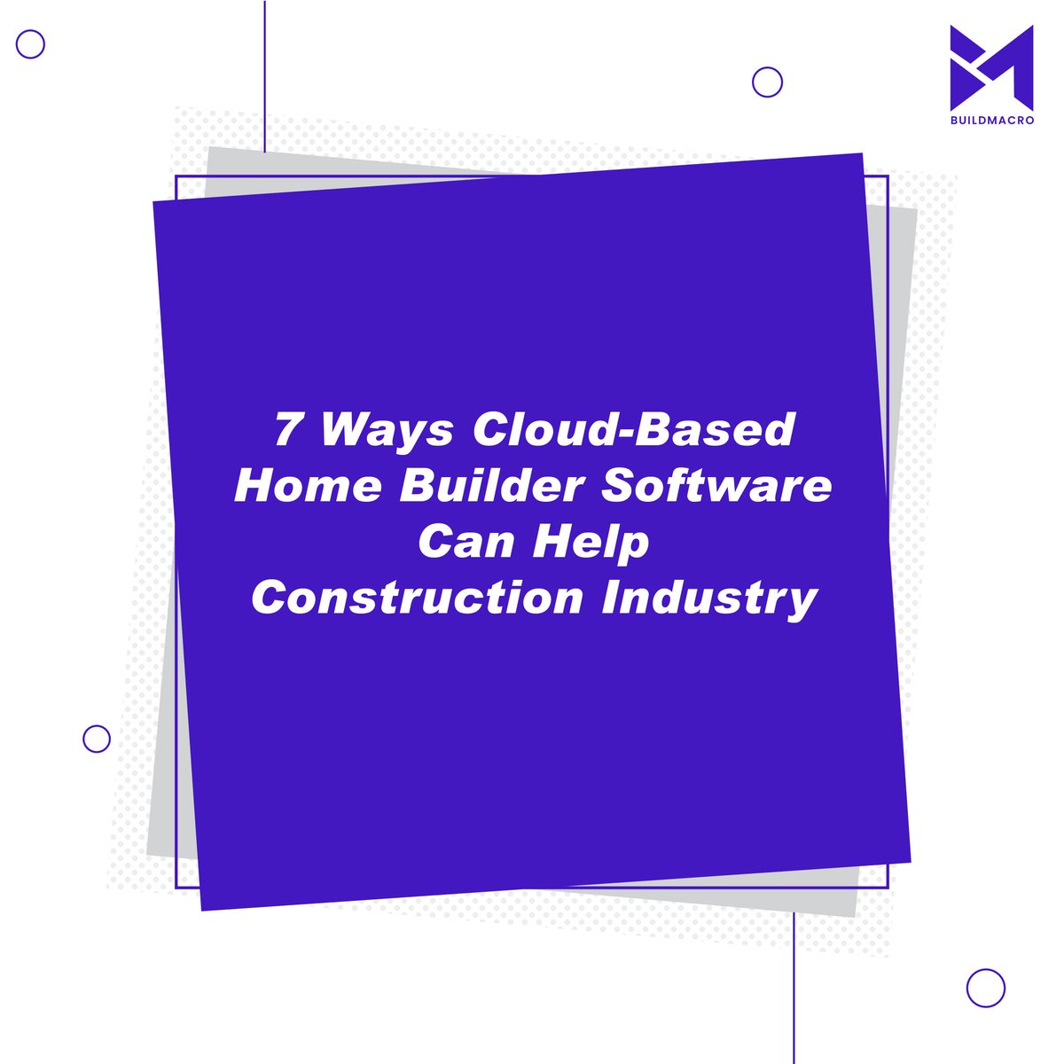 BuildMacro1's tweet image. Build Macro home builder software aims to solve modern construction problems with the help of modern technology. Check out our latest blog on ‘7 ways cloud-based home builder software can help construction industry’ - bit.ly/3IiEDXI #BuildMacro #homebuildersoftware