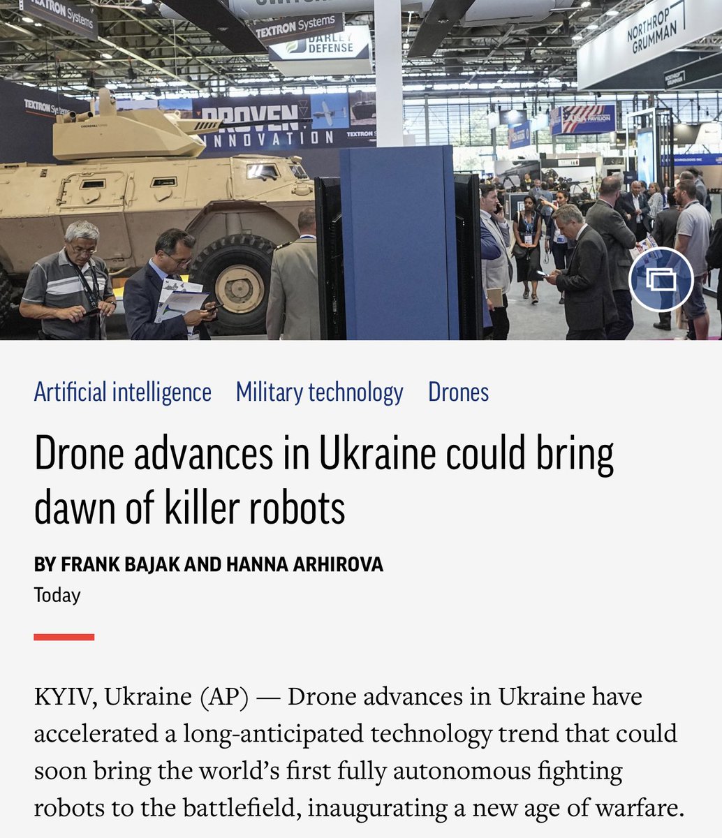 The military industrial complex is close to producing the “long-anticipated technology” of killer robots. How wonderful.