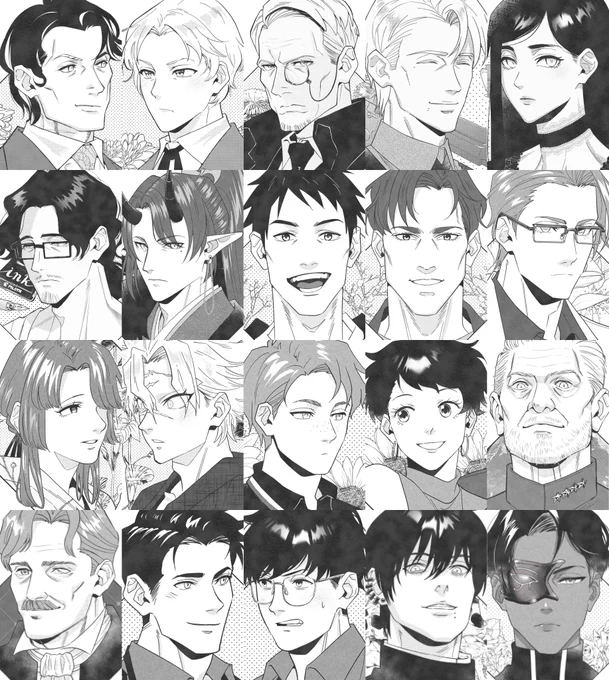 Some headshot commissions result I did from last year 