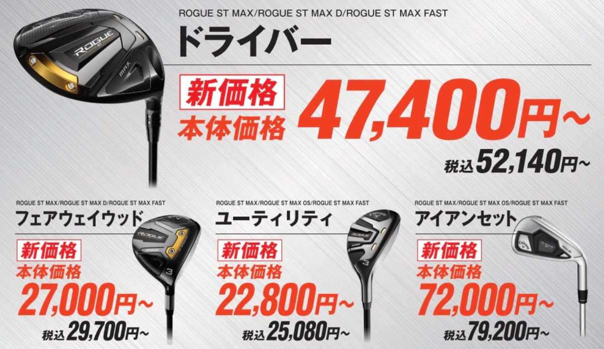 victoriagolf00's tweet photo. キャロウェイ "ROGUE STシリーズ“新価格でお買い得!https://t.co/6OZbq41xDd
#ゴルフ #ドライバー #ローグ #ROGUEST https://t.co/MlmRIqvNG8
