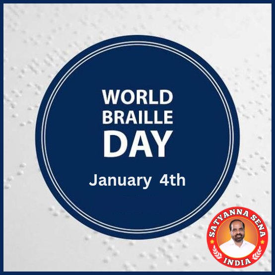 SatyaSenaIndia's tweet photo. #Braillescript is a language based on the patterns of raised dots on paper that could be felt and one can read anything that is unable to see. #LouisBraille,the inventor of the Braille system of reading and writing for blind and visually impaired people.
#WorldBrailleDay https://t.co/ykwlyhEwb3