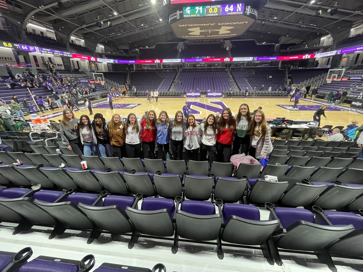 CorsairsGBB's tweet photo. Thanks to the Northwestern Wildcats and Coach Karen Stack-Umlauf for having the Carmel Catholic Women's Basketball Program out to the game last night🏀! #CultureMatters #GoCats #GoBigTen https://t.co/cFI9zYS0Fo