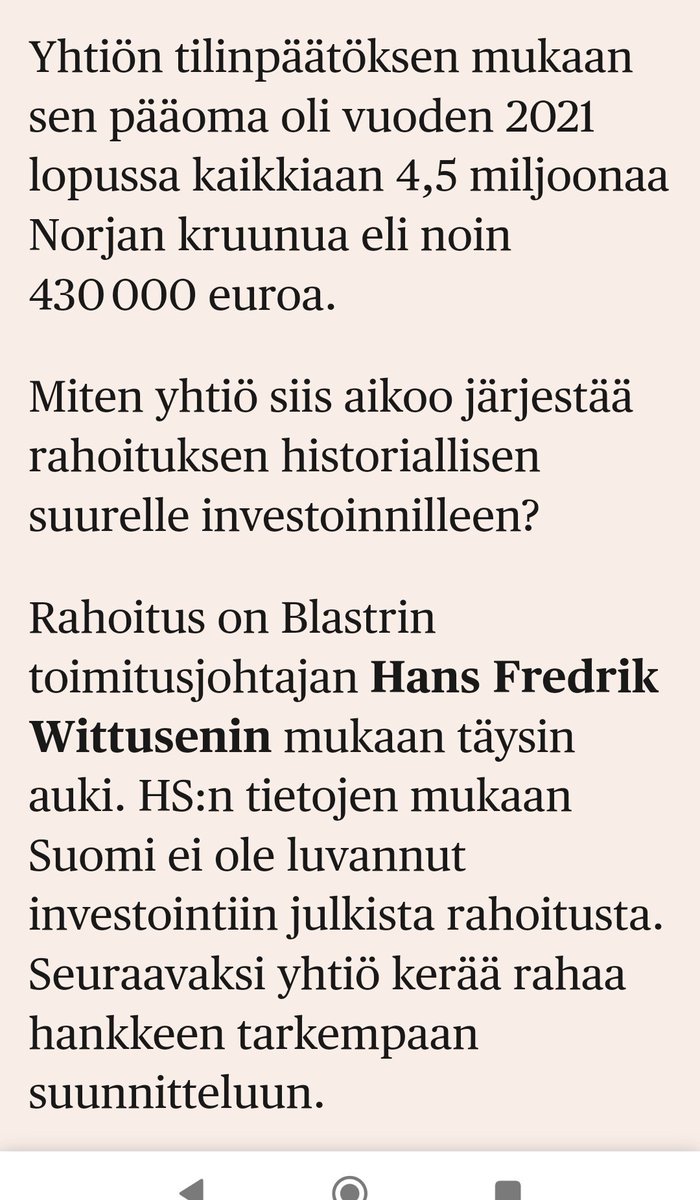 Rahoitusta ja sillä muotoa myös toteutusta vaille valmis #menestystarina. Niin kuin monet muutkin menestystarinat. #vihreäsiirtymä #muidenrahat