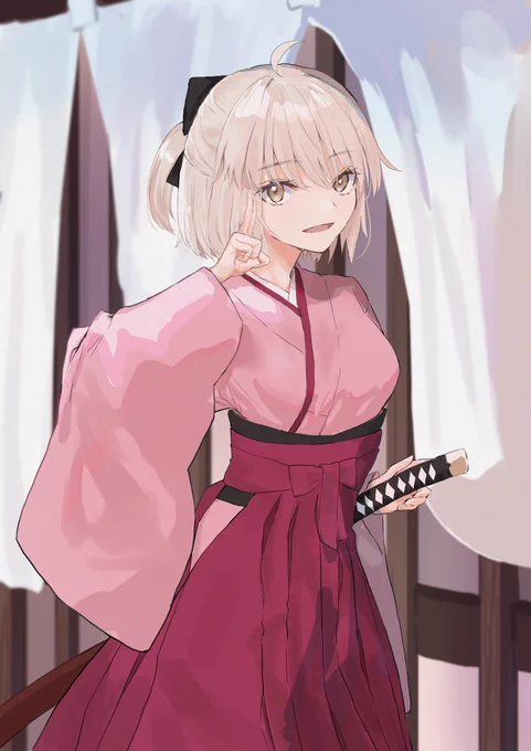 ちょっと遅くなりましたが2023年の描き初めです!最初はやっぱり一番の推しである沖田さんです#FGO 