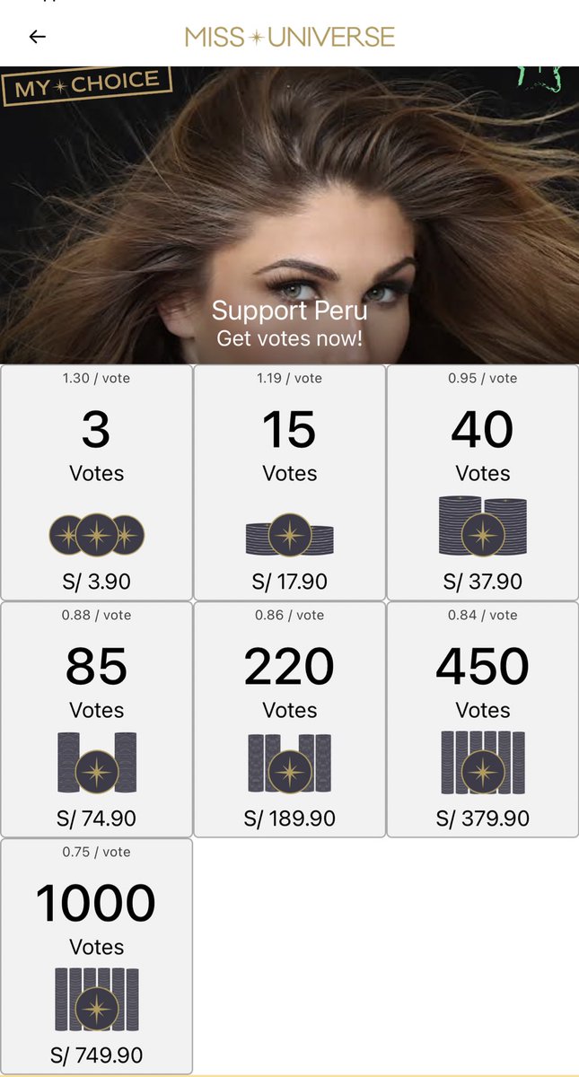 RicLaTorreZ's tweet photo. Recuerden que ya pueden votar por Alessia Rovegno en el #MissUniverse 2022. Solo tienen que descargarse el app “Miss Universe”, buscar Perú y listo. El primer voto es gratis, luego pueden invertir hasta unos S/749 por 1K votos. A todo por esa corona 👑 https://t.co/L0L5ve9nM5