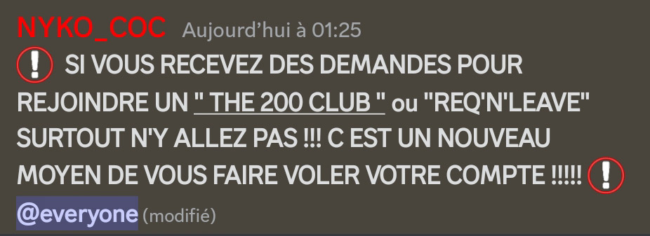 ⚠️⛔️ Attention les Clasheurs!!!⛔️⚠️