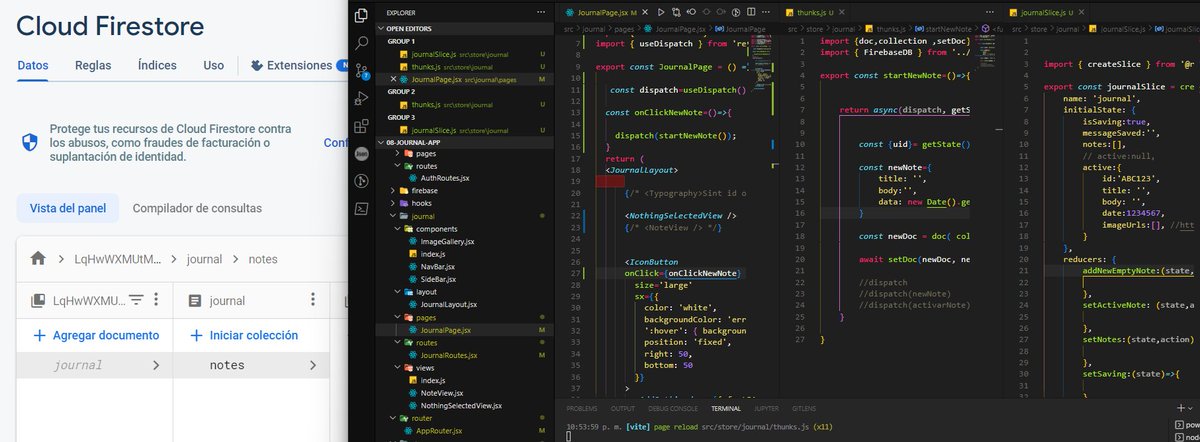 OrtgMarcelo's tweet photo. Día 224: #365daysofcode 

Volviendo del fin de año. Seguimos con los módulos de React. Hoy tocó el uso del Cloud Firestore para la WebApp desarrollada anteriormente https://t.co/h8kP4AIbRk