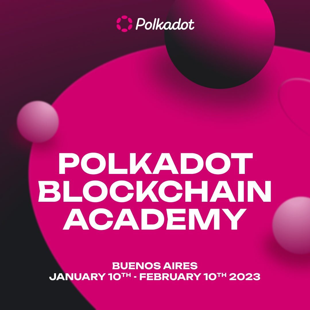 COMUNIDAD WEB3: la mansuki sortea 10 entradas al side event de Polkadot Blockchain Academy en Buenos Aires, 🇦🇷 🍄🥂

Para participar: solo RT.

El 12 de enero deben estar presentes en el evento. Éxitos a todos, será una locura!